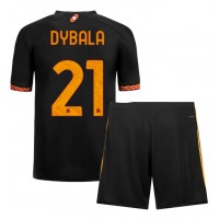 Camiseta AS Roma Paulo Dybala #21 Tercera Equipación Replica 2023-24 para niños mangas cortas (+ Pantalones cortos)